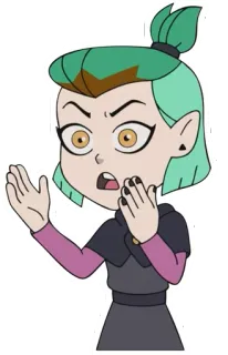 😠 8be8b8a9 Amity Blight The Owl House мультфильм, ведьма, Дисней, анимация telegram sticker
