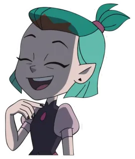 😄 9be716d1 Amity Blight The Owl House мультфильм, анимированный, персонаж, Amity Blight, The Owl House, улыбается, аниме telegram sticker