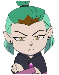 😠 adc891f6 Amity Blight The Owl House мультфильм, стикер, Амити Блайт, Дом совы, аниме telegram sticker