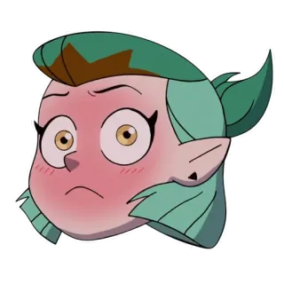 😳 b63ea355 Amity Blight The Owl House мультфильм, Амити Блайт, Дом совы, анимация, персонаж, стикер telegram sticker