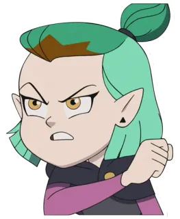 😠 cbfaf68a Amity Blight The Owl House Мультфильм, Аниме, Злой, Персонаж, Эмити, Дом совы telegram sticker