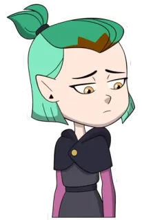 😔 cc9e4735 Amity Blight The Owl House мультфильм, анимация, фэнтези, персонаж, грустный, Амити Блайт telegram sticker