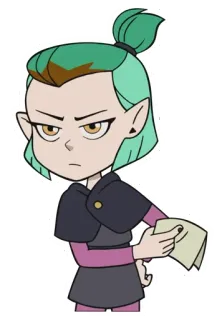 😠 d5977bdb Amity Blight The Owl House мультфильм, Эмити Блайт, Дом Совы, разочарованный, нахмурился, аниме, персонаж, магия, фэнтези telegram sticker