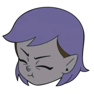 😖 269be9ef Amity Blight The Owl House kreskówka, Amity, Blight, Sowi Dom, Disney, fioletowe włosy telegram sticker