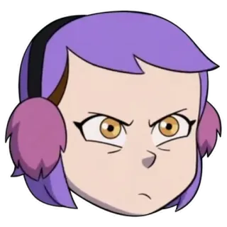 😾 406c4dd8 Amity Blight The Owl House Amity Blight, Sowi Dom, kreskówka, animowany, naklejka, fioletowe włosy telegram sticker