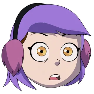 😦 4f4747c4 Amity Blight The Owl House kreskówka, anime, animacja, serial TV, fioletowe włosy, Sowi Dom, Amity Blight telegram sticker