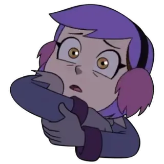 😣 8a049441 Amity Blight The Owl House kreskówka, Amity Blight, Sowi Dom, smutny, animowany telegram sticker