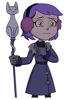 🥺 8b6329f3 Amity Blight The Owl House kreskówka, wiedźma, laska, magia, anime, postać telegram sticker