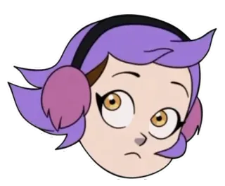 😕 b3b3ead7 Amity Blight The Owl House kreskówka, fioletowe włosy, anime, The Owl House, Amity Blight telegram sticker