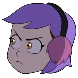 😠 e9d6f718 Amity Blight The Owl House kreskówka, fioletowe włosy, anime, postać, Amity Blight, The Owl House telegram sticker