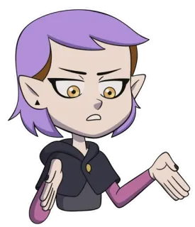 😠 ed22daad Amity Blight The Owl House Amity Blight, The Owl House, kreskówka, animacja telegram sticker