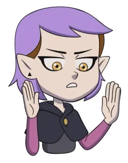 😠 fedf35ed Amity Blight The Owl House Kreskówka, Anime, Dziewczyna, Postać, Animacja, The Owl House, Amity Blight telegram sticker