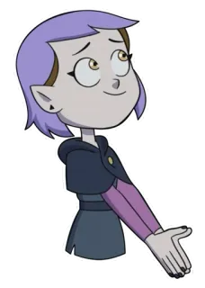 😌 ff8e462d Amity Blight The Owl House Amity Blight, The Owl House, Kreskówka, Animowany, Postać, Fioletowe włosy, Anime telegram sticker