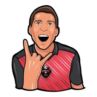 🤘 a520cedf AMKAL 足球, 运动, 庆祝, Amkal, 手势 telegram sticker