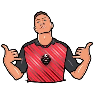🤙 df249b0a AMKAA 足球, 运动, 足球, 运动员, 手势, 团队 telegram sticker