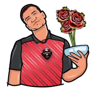 ❤️ ea4ba26e AMKAL 男人, 玫瑰, 足球, AMKAL telegram sticker