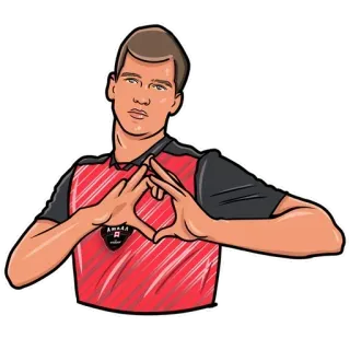 ❤️ f5128ad9 男人, 足球, 足球, 手势 telegram sticker