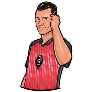 🙄 ff9f72dc 足球, 橄榄球, 运动员, 运动, 卡通, 角色 telegram sticker