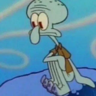 ➰ 2d5c7315 Squidward Spongebob Squarepants Squidward, Spongebob Squarepants, cartoon, sad, meme telegram sticker