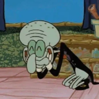 ➰ 82aa4f9b Squidward Tentacles SpongeBob SquarePants Squidward, SpongeBob, cartoon, character, nickelodeon, squid, suit, annoyed telegram sticker