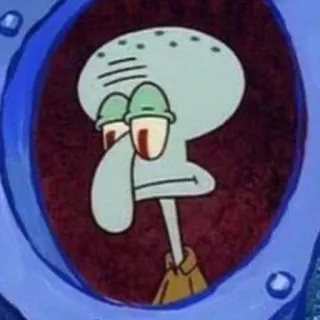 ➰ ad431e5c Squidward Spongebob squidward, spongebob, cartoon, nickelodeon, character, mood, tv show telegram sticker