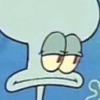 ➰ e57e5915 Squidward SpongeBob SquarePants squidward, spongebob, cartoon, meme, sad, mood telegram sticker