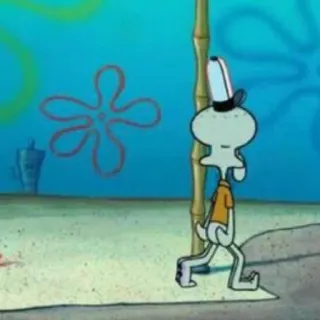 ➰ f0980c51 Squidward Spongebob Squarepants squidward, spongebob, cartoon, nickelodeon, character telegram sticker