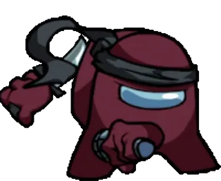 🥷 42d8f2a7 Among Us Weltraum, Spiel, Crewmitglied, Impostor, Mord telegram sticker