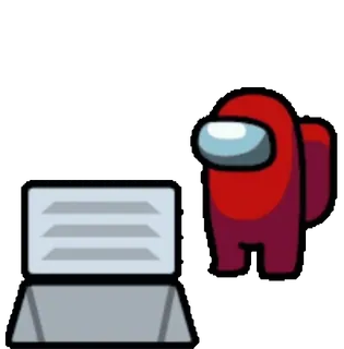 🥷 46cc9b7b Among Us Spiel, Weltraum, Rot, Impostor, Lüftungsschacht telegram sticker