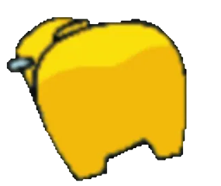 🍑 d38803fc among us, videospiel, gelb, Raumanzug, charakter telegram sticker
