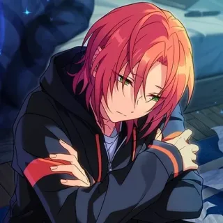 🎼 7da2b031 アニメ, マンガ, 赤い髪, キャラクター, 少年, 悲しい telegram sticker