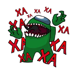 😈 71ba975f Among Us XA XA Among Us, 内鬼, 怪物, 恐怖, 外星人, 游戏 telegram sticker