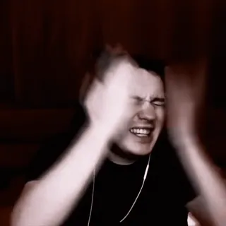 🧱 147eec9b mężczyzna, stres, frustracja, złość, ból głowy, emocjonalny, zdenerwowany telegram sticker