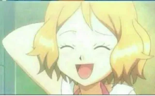 😅 14e6f67b Serena Pokemon anime, kartun, bahagia, tersenyum, Pokémon, Serena telegram sticker