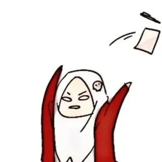 🌺 9e608ce7 漫画, 女性, ヘッドスカーフ, 紙, イラスト, 絵 telegram sticker