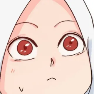 😄 a050b194 anime, manga, cartoon, face, eyes, white hair telegram sticker