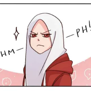 😄 bc020fdc HM - PH! cartoon, anime, angry, hijab, woman telegram sticker