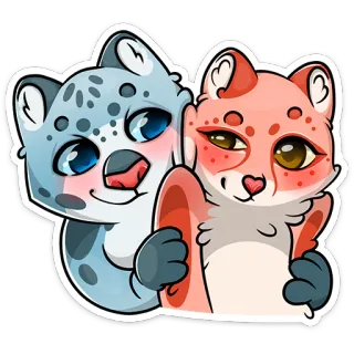 😏 53c05321 고양이, 귀여운, 동물, 스티커, 만화, 우정, 고양이과 telegram sticker