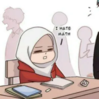 📚 35a86e70 I HATE MATH 수학, 혐오, 학교, 공부, 교육, 학생 telegram sticker