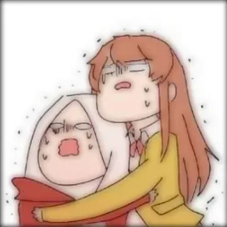 🤸‍♀ effd3c7b аниме, мультфильм, объятие, испуганный telegram sticker