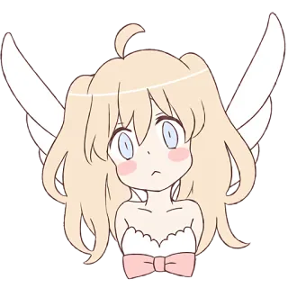 😳 7d29e21e angel, wings, cute, cartoon, kawaii, sticker, anime telegram sticker