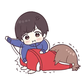 💙 bf284f97 漫画, アニメ, ちび, 可愛い, 遊び心, 格闘 telegram sticker