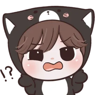 ana black cat whatsapp stickers