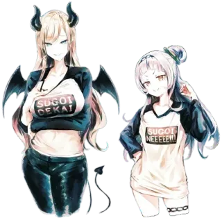 😒 7fc36848 SUGOI DEKAI Anime, Dziewczyna, Słodkie, Postać, Manga, Kawaii telegram sticker