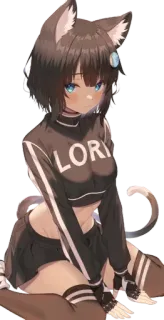 😍 6f1d43ac LORI Anime, Chica gato, Loli, Dibujo animado, Sticker telegram sticker