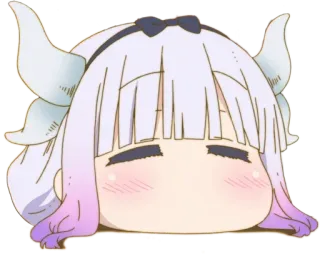 😳 764b638d Kanna Kamui Miss Kobayashi's Dragon Maid Anime, Smok, Kanna, Kawaii, Słodkie telegram sticker