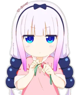 😳 767f054e Kanna Kamui Miss Kobayashi's Dragon Maid Anime, Smok, Słodkie, Kawaii, Chibi, Kanna Kamui, Miss Kobayashi's Dragon Maid telegram sticker