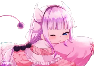 😳 8533673f Kanna Miss Kobayashi's Dragon Maid Anime, Kanna, Smok, Kawaii, Słodkie telegram sticker
