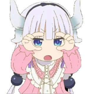 🙀 929dffdc Kanna Kamui Miss Kobayashi's Dragon Maid Anime, Kanna Kamui, Dragon Maid, Kawaii, Słodkie, Postać telegram sticker