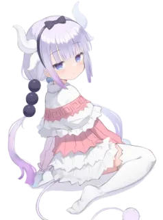😜 9df418d8 Kanna Kamui Miss Kobayashi's Dragon Maid Anime, Smok, Kanna, Kanna Kamui, Słodki, Kawaii telegram sticker